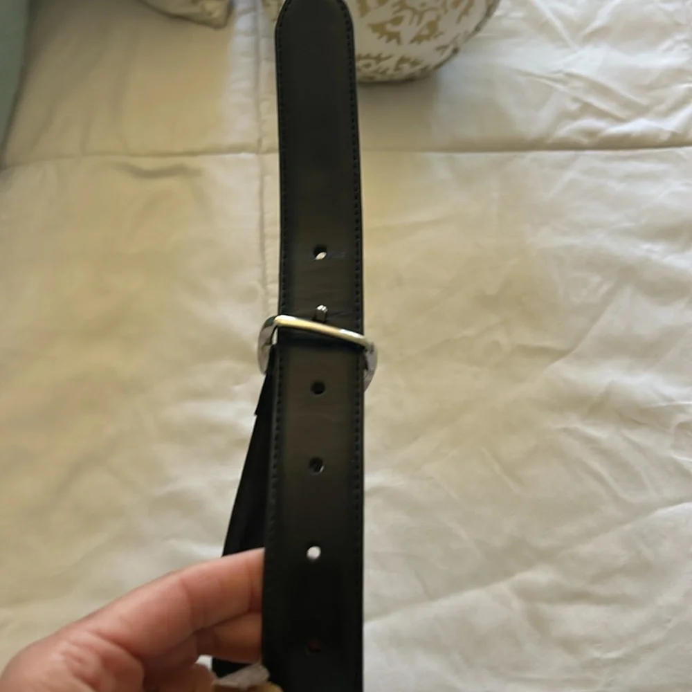 🌿 boys, genuine, leather, black dress belt-22-24”🌿